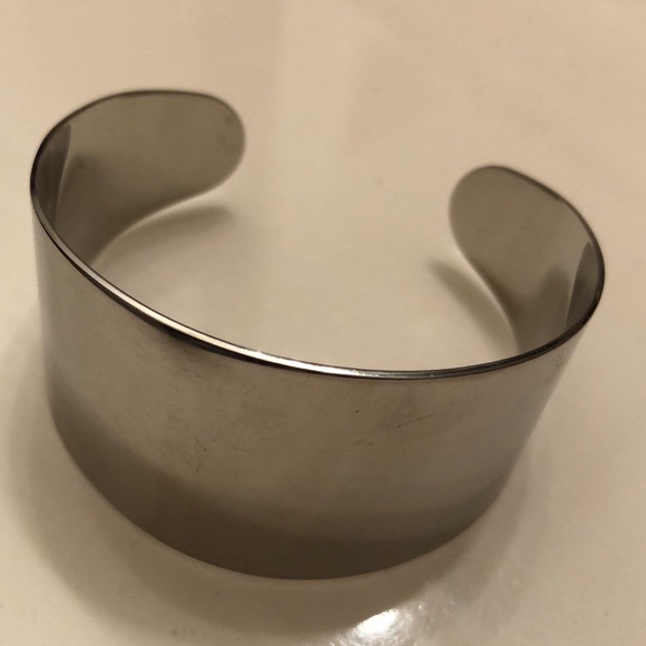 Hand Crafted Jewelry - ITALIAN STAINLESS STEEL CUFF BRACELET